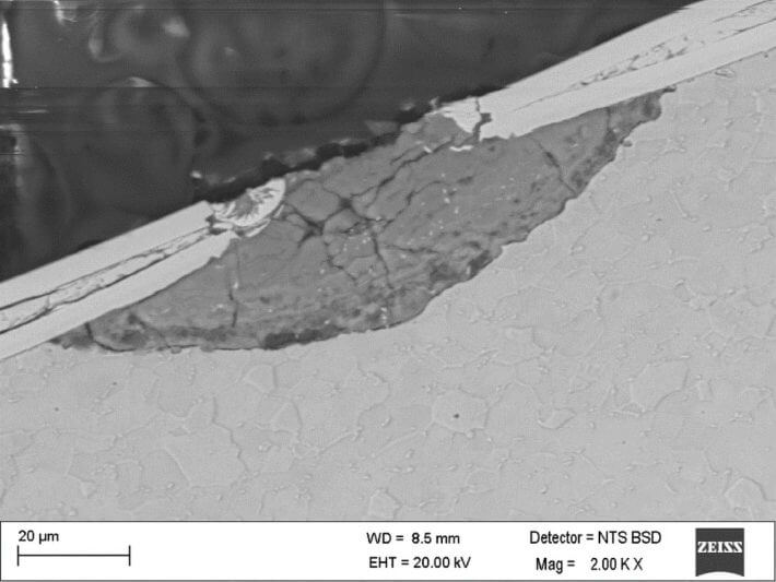 Metallographic testing - surface analysis