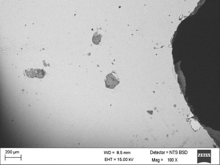 Metallographic testing - surface analysis