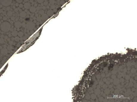 Metallographic testing - cross-sectional analysis