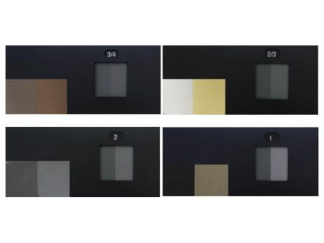 Grey-scale assessment of samples after light ageing