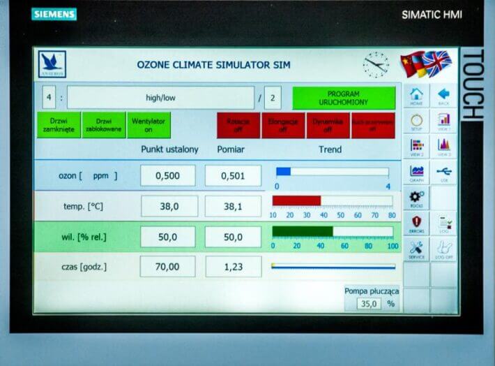 Ozone chamber panel