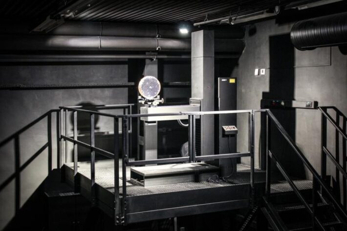 Measurements of car lamps in a photometric darkroom