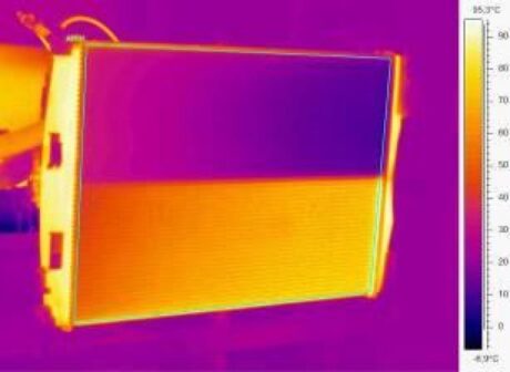 Thermal imaging measurements of heat exchangers